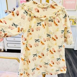 Charming Butterfly Print Kids Dress